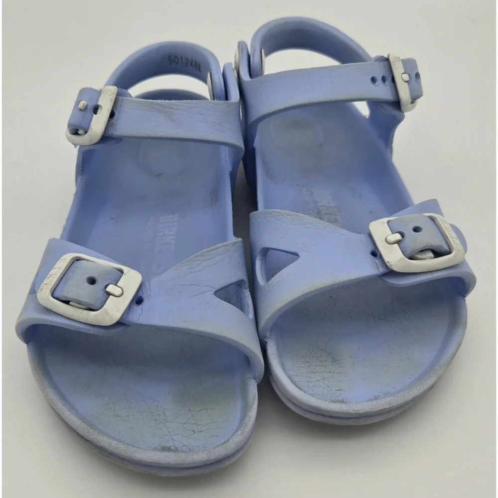 Birkenstock Rio Sandals Toddler Blue Rubber Size EU 25 US Size 7